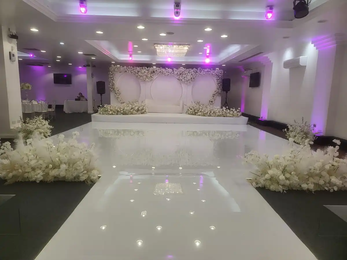 Grand Hall illuminated for an event