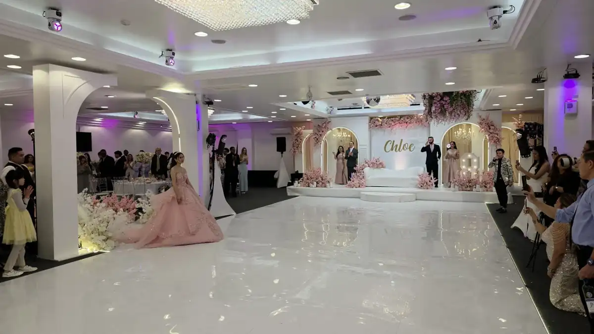 A wedding celebration on the Cavendish dance floor